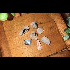 7 pc natural rainbow moonstone..
